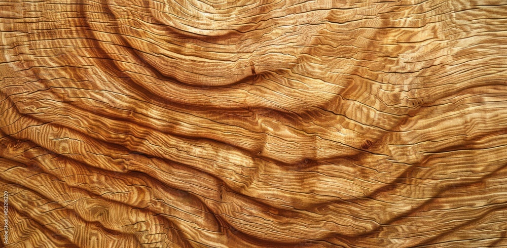 A closeup shot of the surface texture of an oak wood grain background, showcasing its natural patterns and depth A closeup shot of the surface texture of an oak wood grain background, showcasing its natural patterns and depth