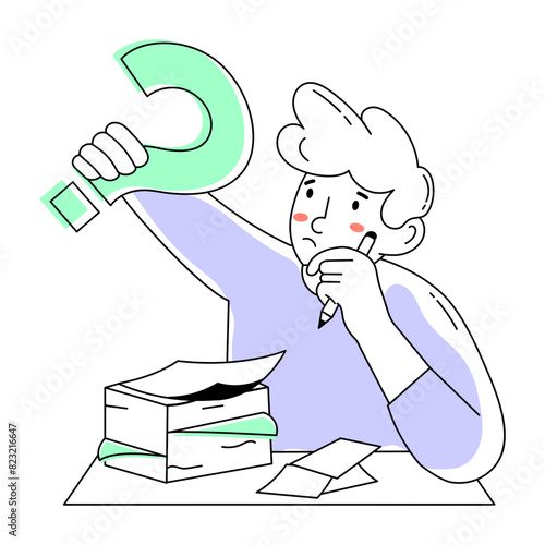 Get this doodle mini illustration of project confusion 