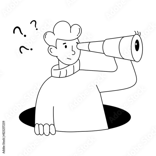Ready to use doodle mini illustration business vision 