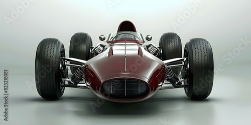 Vintage red race car seen from the front. Concept Race car, Vintage, Red, Front view, Classic photo