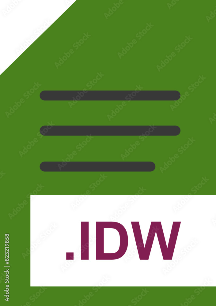 IDW File Extension Icon minimal color fill IDW File Extension Icon minimal color fill