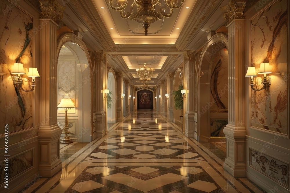 Fototapeta premium Classical Corridor Interior