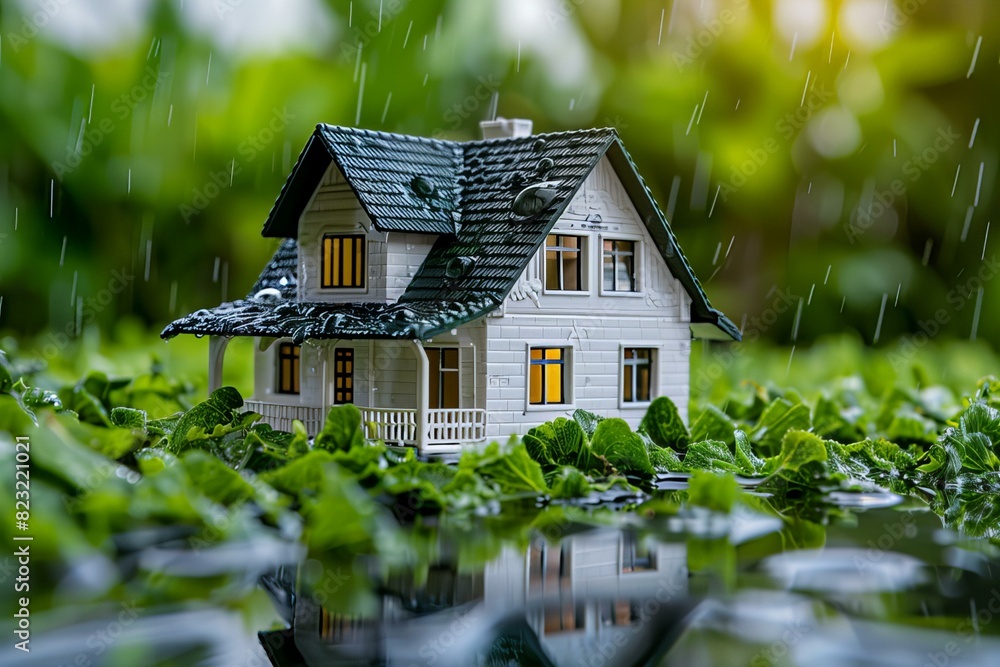 Small house sitting water Small house sitting water