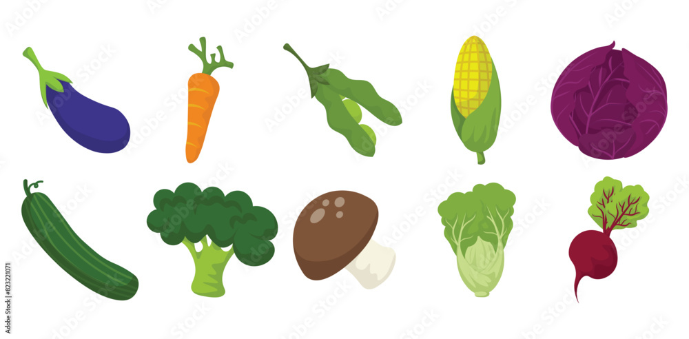 Vegetables Vector Set Vegetables Vector Set