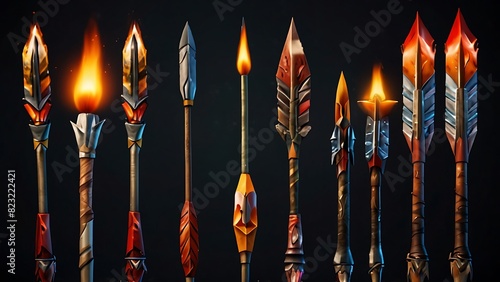 Fire arrows, elemental arrows, bows, archer equipment