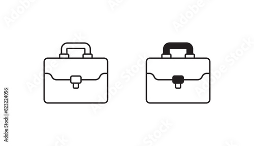 briefcase icon design with white background stock illustration