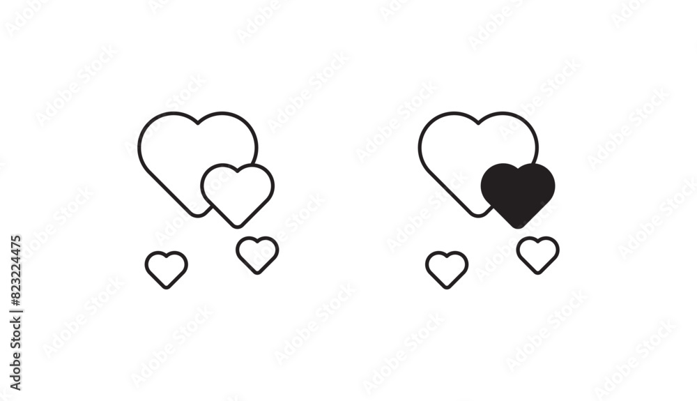 Heart icon design with white background stock illustration Heart icon design with white background stock illustration