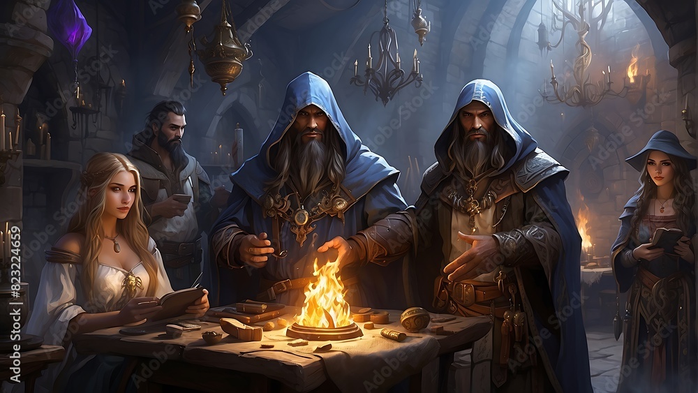 Fototapeta premium Wizard Army Guild Fantasy concept