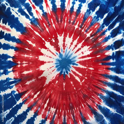 red white and blue tie dye