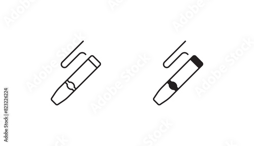 Cigar icon design with white background stock illustration