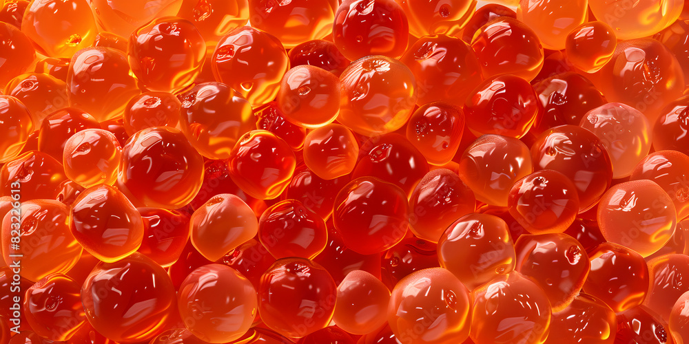 Red caviar on red background, Luxurious Red Caviar on Vibrant Red Background Red caviar on red background, Luxurious Red Caviar on Vibrant Red Background