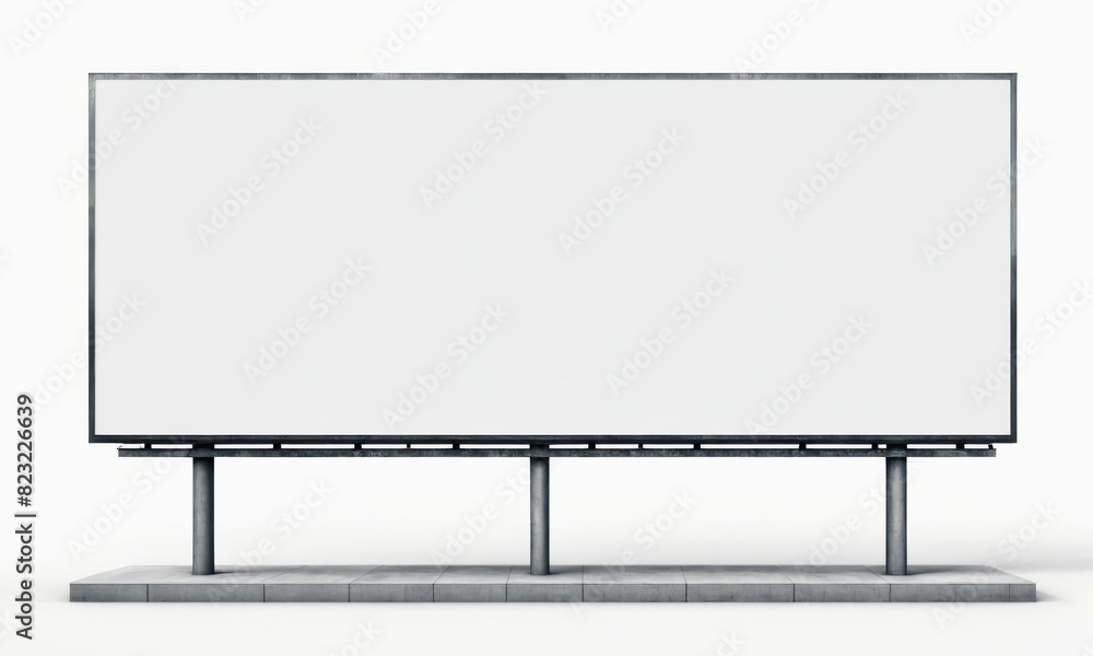 Obraz premium Blank billboard isolated on white background