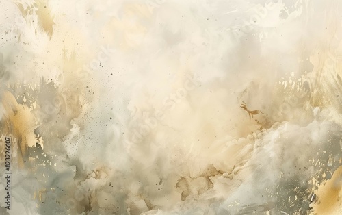 Closeup of white and golden marble background, light and beige, intricate landscape wallpaper.