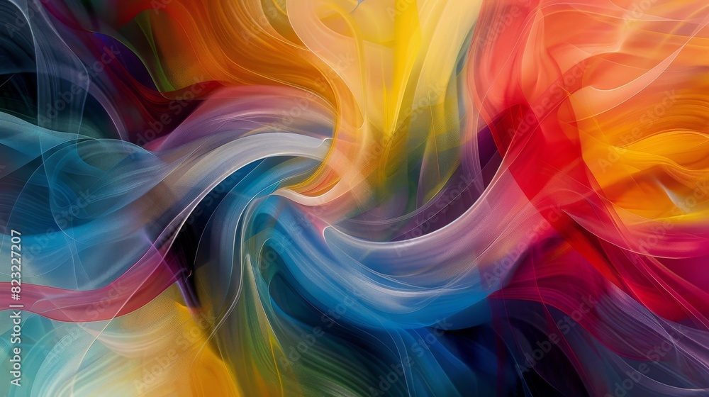 Energetic Fusion: Abstract Composition with Swirling Colors and Dynamic Shapes Energetic Fusion: Abstract Composition with Swirling Colors and Dynamic Shapes