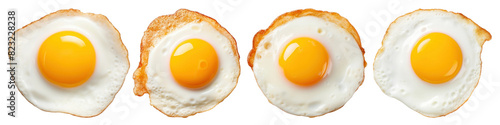 Fried egg png element set on transparent background photo