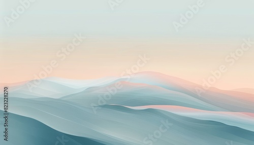 Serene Pastel Abstract: Calm Minimalist Illustration with Soft Colors and Gentle Gradients © ZeNDaY