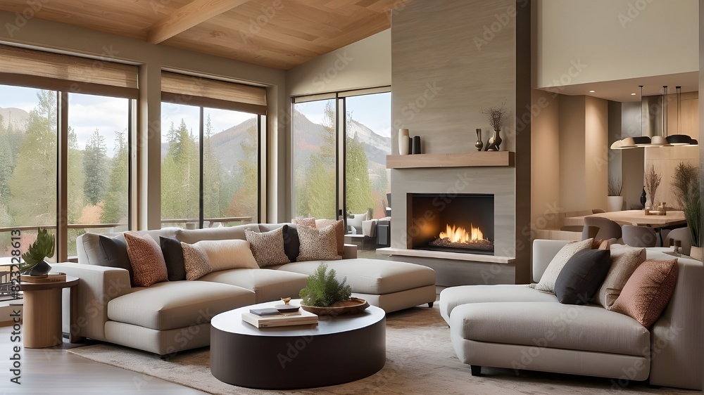 a spacious living area featuring a fireplace a spacious living area featuring a fireplace