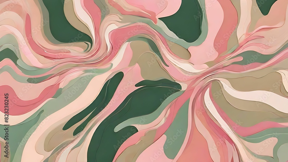 Pink and green paint abstract background