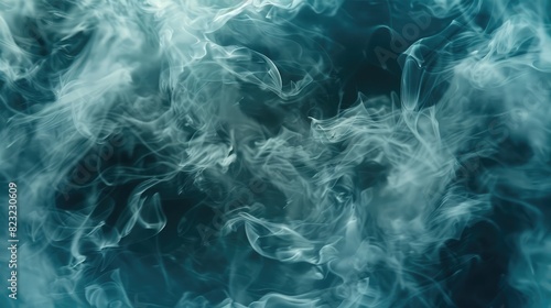 close-up of swirling incense smoke, forming delicate and intricate patterns in the air © buraratn