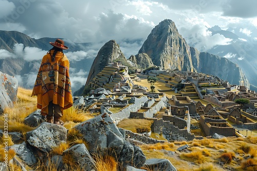 Sacsayhuamn's Inca Legacy Italian Scholars Study Peru's Monumental Ruins Contemplating Ritual Ceremonial Functions of Sacsayhuamn Reflecting Spiritual Connection Between Inca Civilization Andean Lands photo