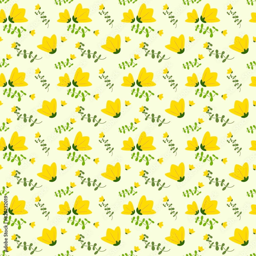 BG Pattern yellow flowers BG Pattern yellow flowers