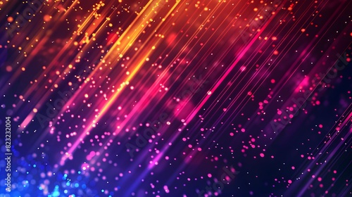 Abstract Digital Technology Background with Colorful Glowing Lights