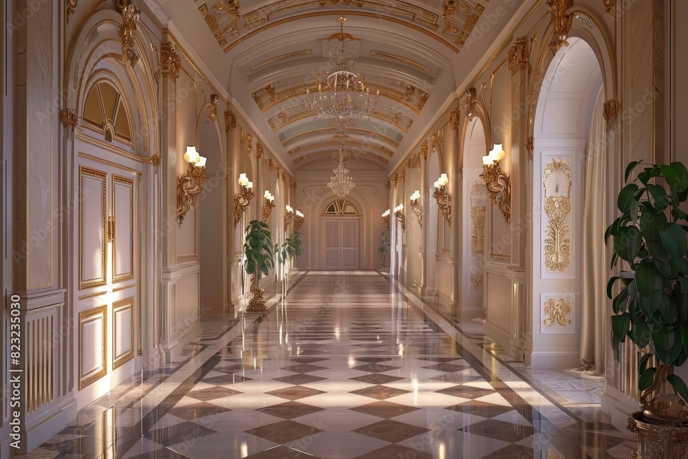 Obraz premium Classical Corridor Interior