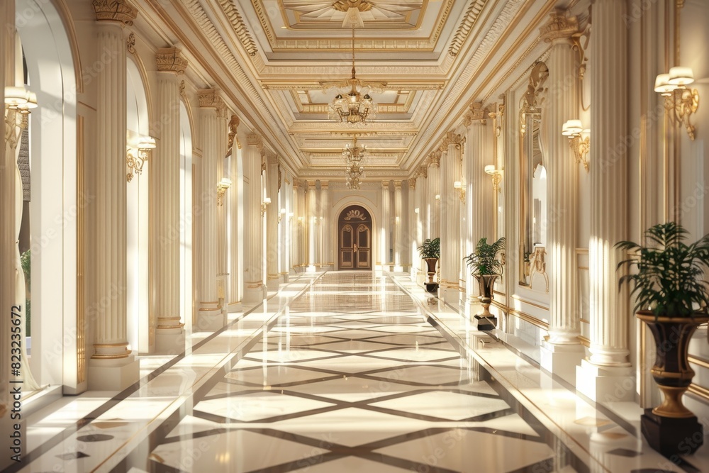 Fototapeta premium Classical Corridor Interior