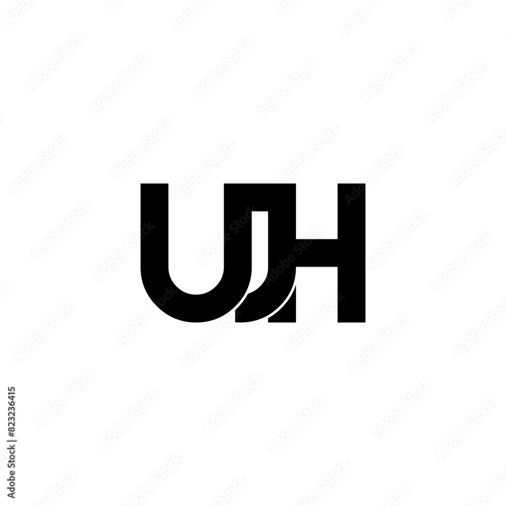 ujh typography letter monogram logo design ujh typography letter monogram logo design