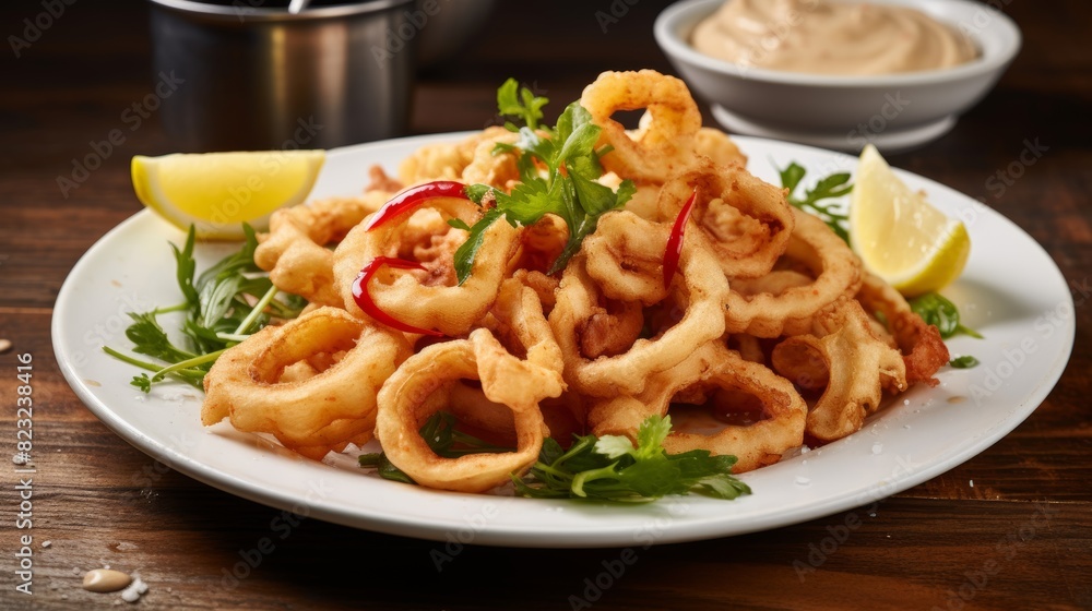 Crispy calamari plate