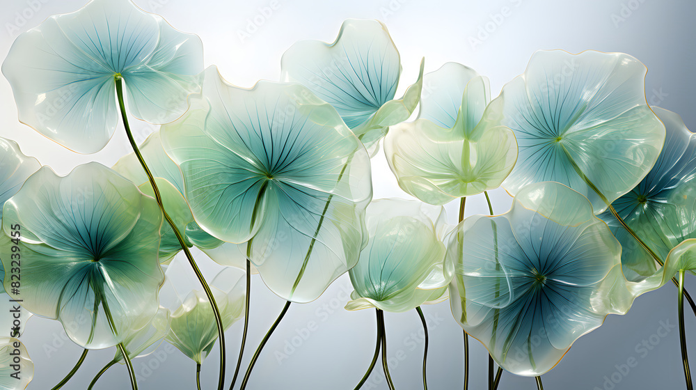 Digital transparent light lotus leaf plant abstract PPT background Digital transparent light lotus leaf plant abstract PPT background