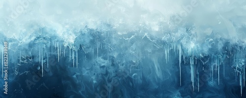 Color gradient icy blues flat design side view winter chill theme water color colored pastel photo