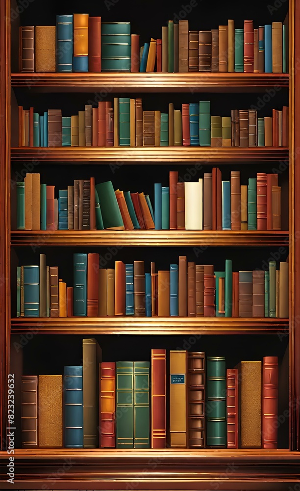 The bookshelf knowledge background. The bookshelf knowledge background.