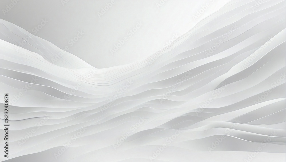 Abstract white wave lines background with copy space. Smooth elegant white waves surface Abstract white wave lines background with copy space. Smooth elegant white waves surface