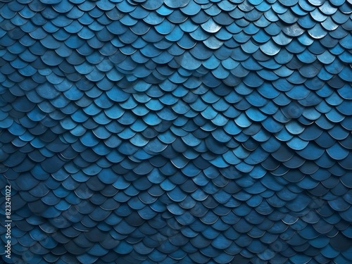 Close-up of blue fish scale texture background