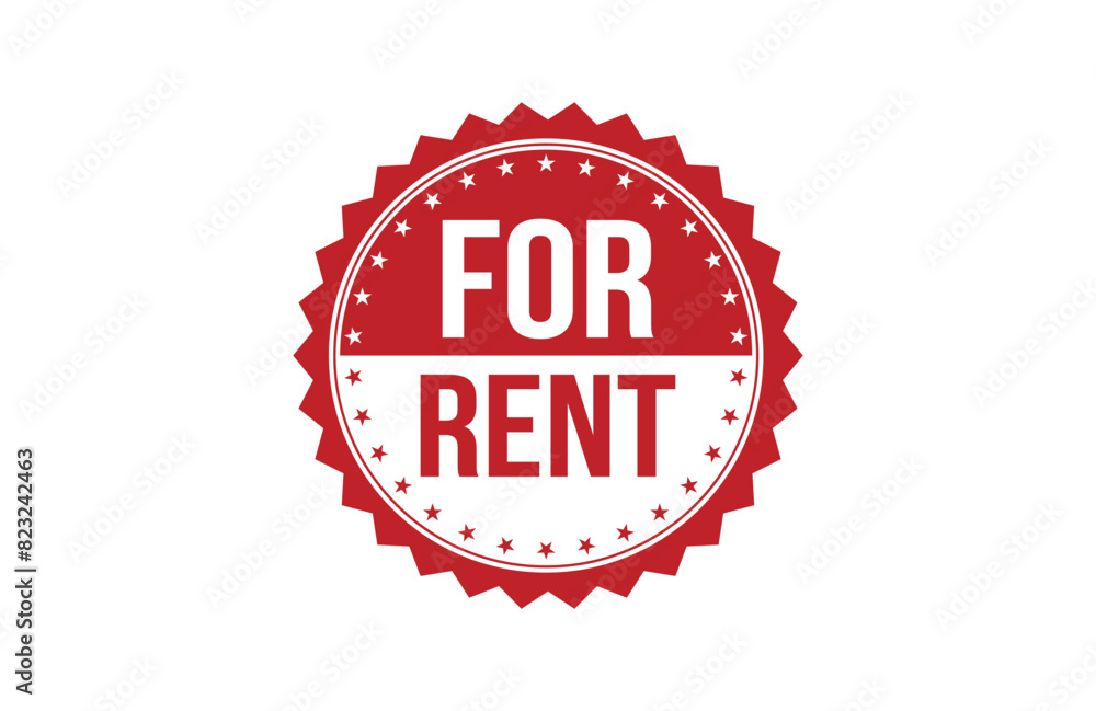 Εκτύπωση καμβά For rent red ribbon label banner