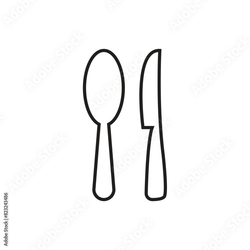 cutlery icon in trendy flat design