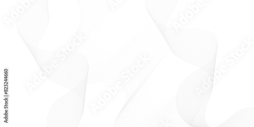 Vector abstract white digital blend wave lines technology background. Modern minimal gradient white flowing wave lines and glowing moving lines. Futuristic technology and sound wave lines background.