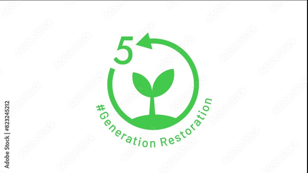 Generation Restoration. Motion graphic design for World Environment Day theme Generation Restoration. Motion graphic design for World Environment Day theme