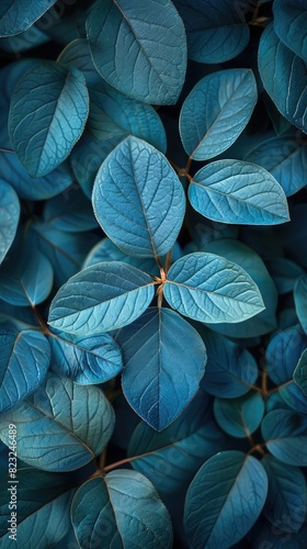 Light vegetable vertical background from honeysuckle leaves  Turquoise mobile phone wallpaper from tree foliage  Abstract nature plant backdrop   Beautiful plants pattern  Leaf texture