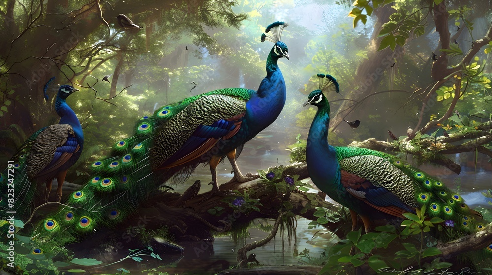 peacocks use their dances and beautiful tails to attract mates and defend their territories in the forest peacocks use their dances and beautiful tails to attract mates and defend their territories in the forest