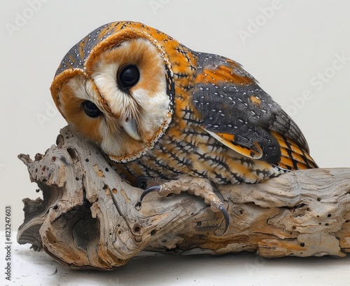 The spotted wood owl (Strix seloputo) is an owl from the earless owl genus, photo