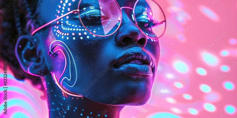 High-Tech Cyborg Woman in Profile High-Tech Cyborg Woman in Profile