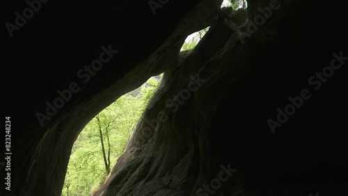 View from the dragon hole cave in the green forest