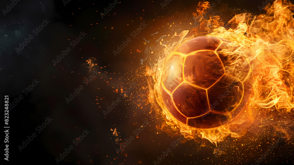 Fototapeta premium Close-up of ball on fire