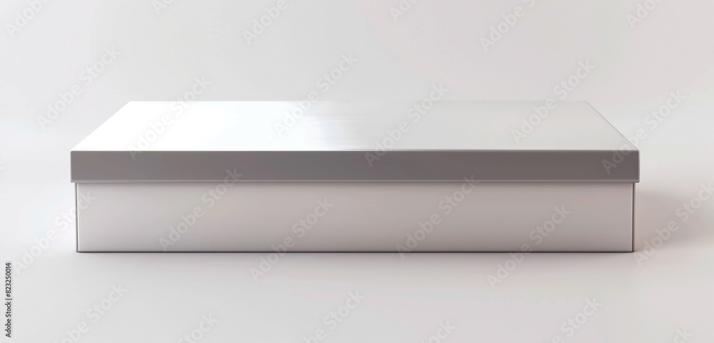 custom made wallpaper toronto digitalMinimalist pearl white rectangular blank box with a clean gray lid, simple elegance.