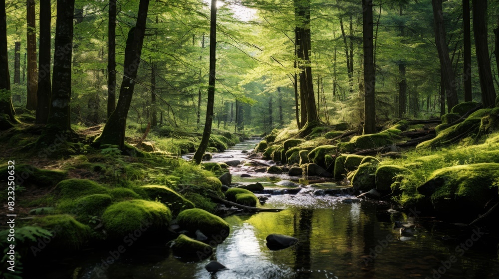 Mesmerizing forest landscape image. Mesmerizing forest landscape image.