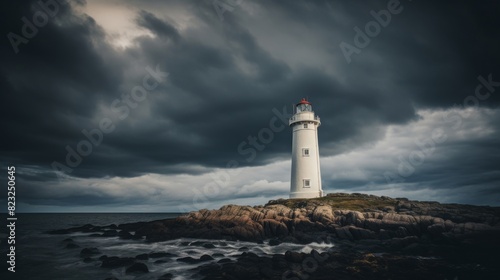 Wallpaper Mural Tall lighthouse stands firm in stormy weather. Torontodigital.ca