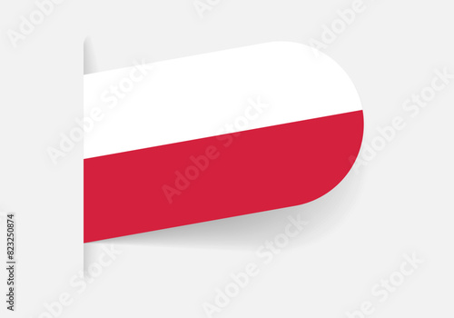Poland flag icon, logo or tag. Polish national symbol banner. Vector illustration. Free Download Poland flag icon, logo or tag. Polish national symbol banner. Vector illustration. - GFXLoad