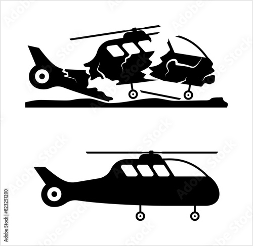 Crashed Helicopter Icon Y_2405001